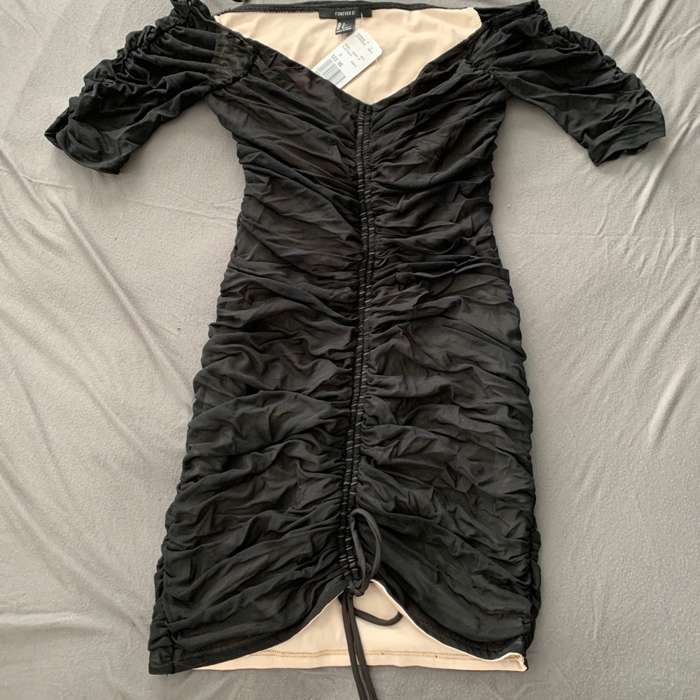 Black/nude dress